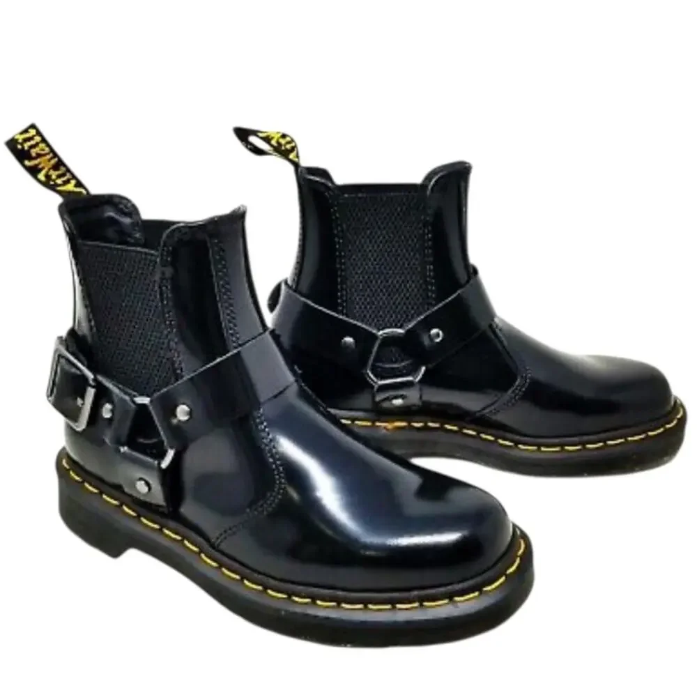 Dr. Martens Men’s Wilcox Smooth Leather Buckle Boots EUR 47 Size 13 NEW